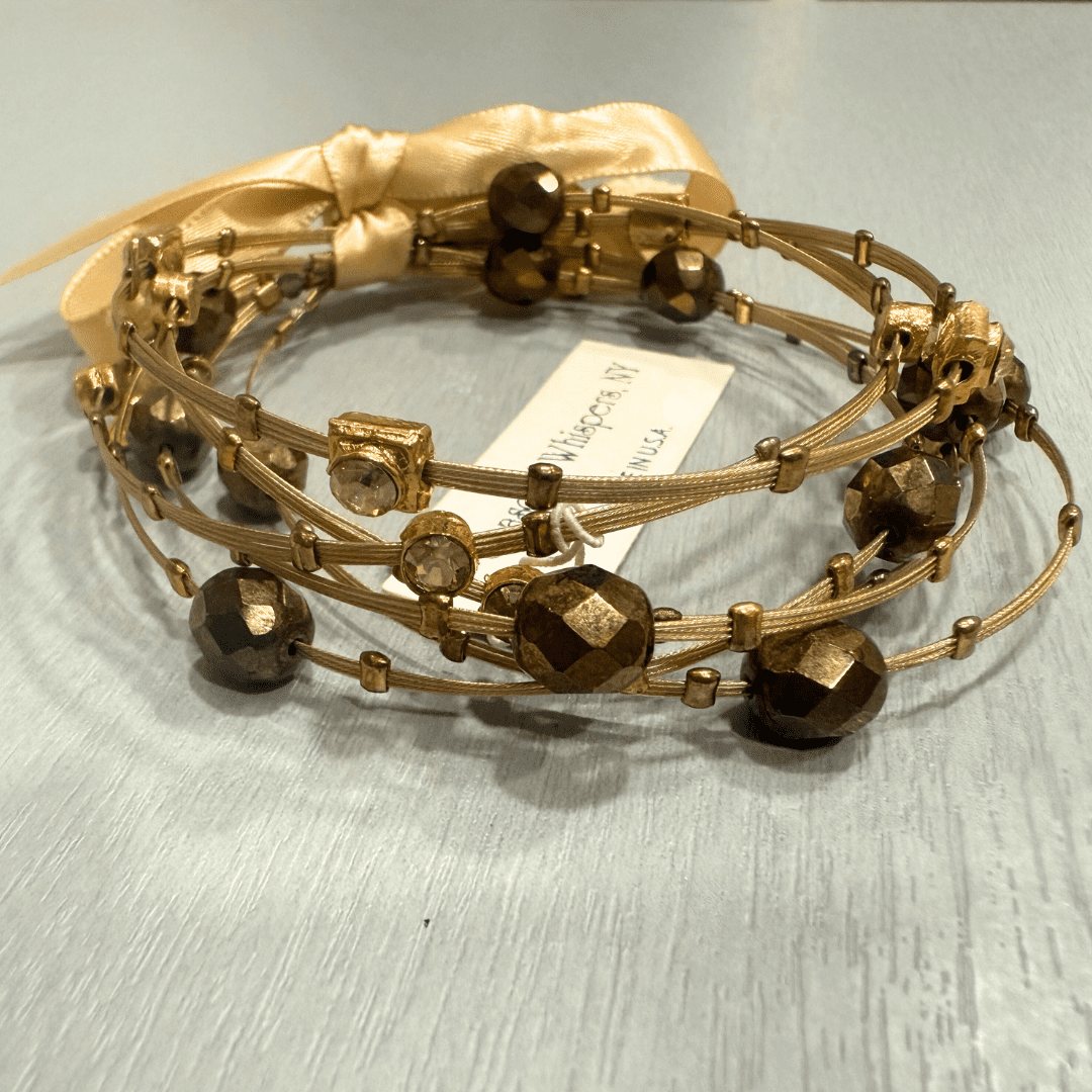 golde and bronze bracelet