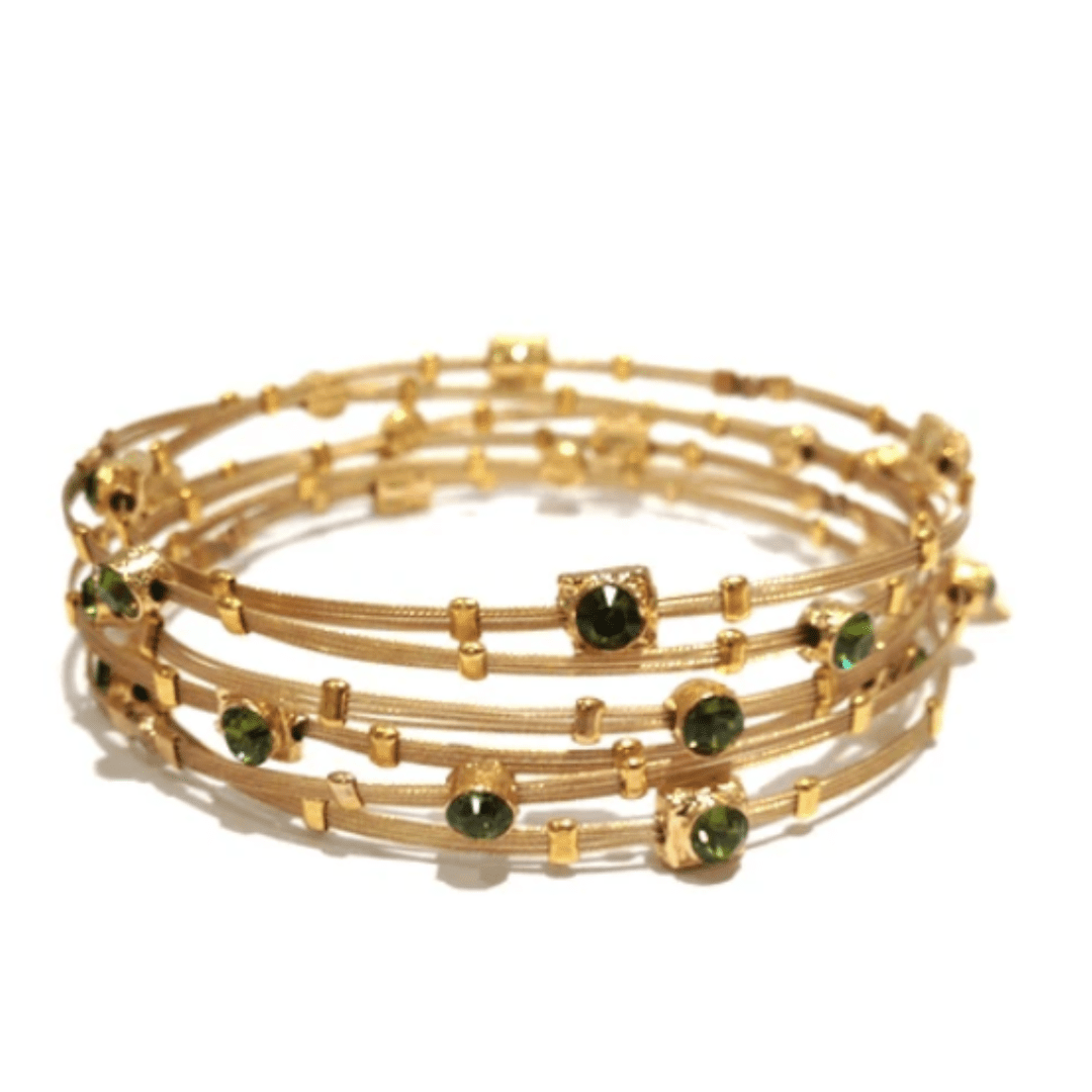 gold and olive bracelet